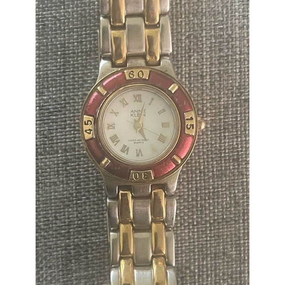 ANNE KLEIN Womens Two-Tone Classic Tank Style Petite Bracelet Watch - Picture 4 of 6